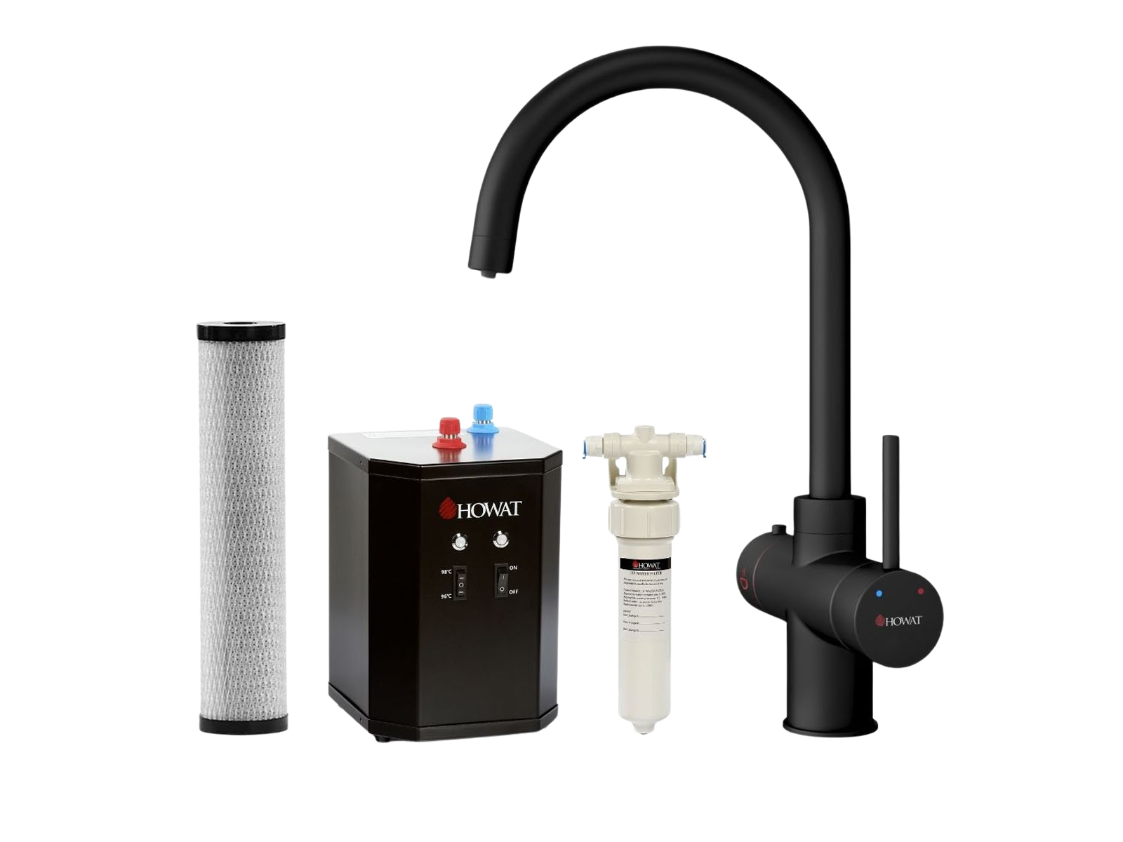 Howat 3-in-1 Kokend Water Kraan Rond + Filter Aanbieding - iBOOD