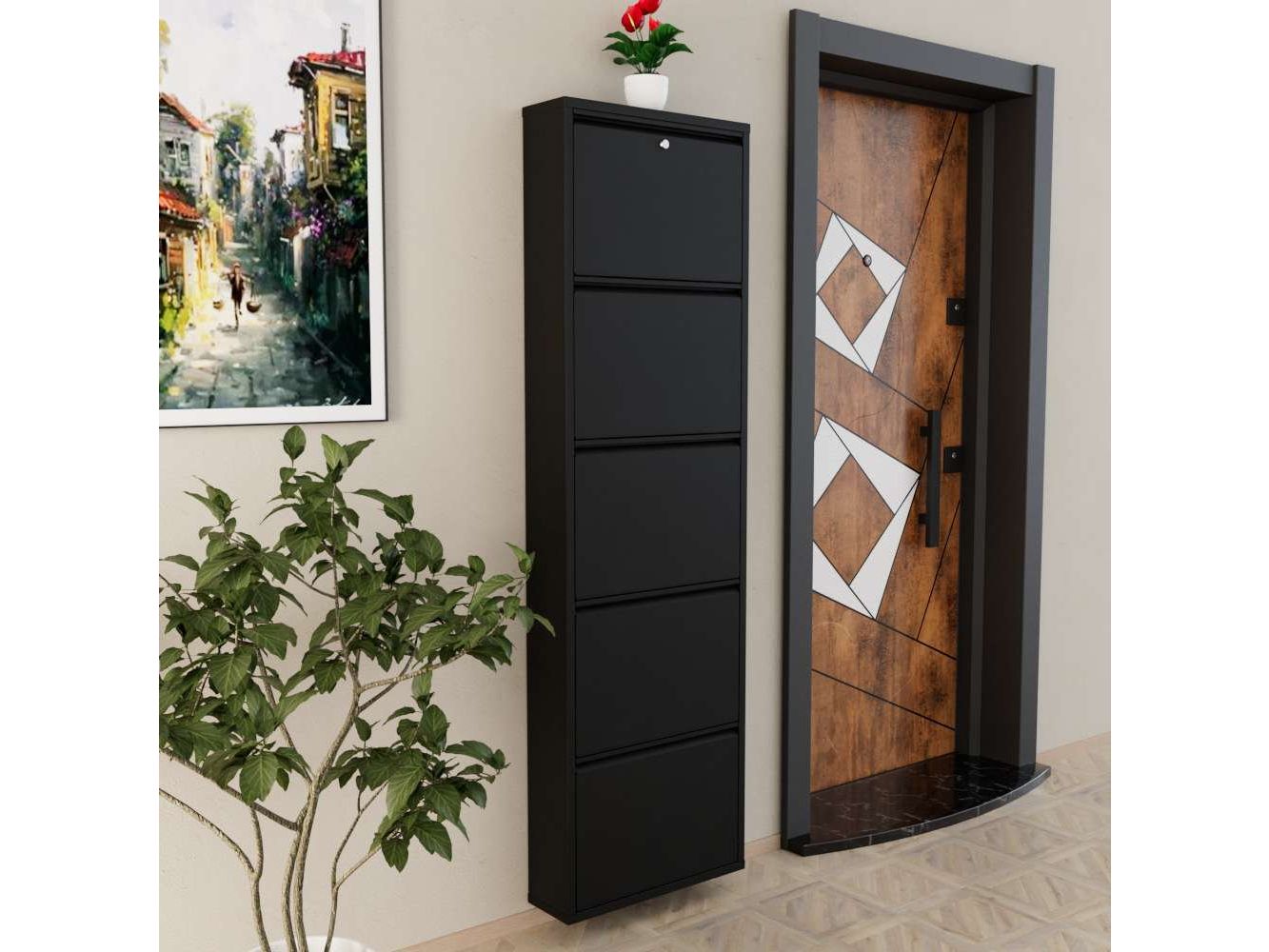 locking-5-lades-metaal-shoe-cabinet-zwart-product-4