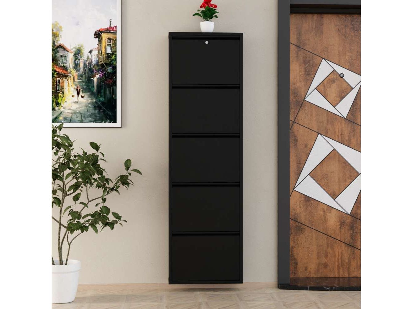 locking-5-lades-metaal-shoe-cabinet-zwart-product-3