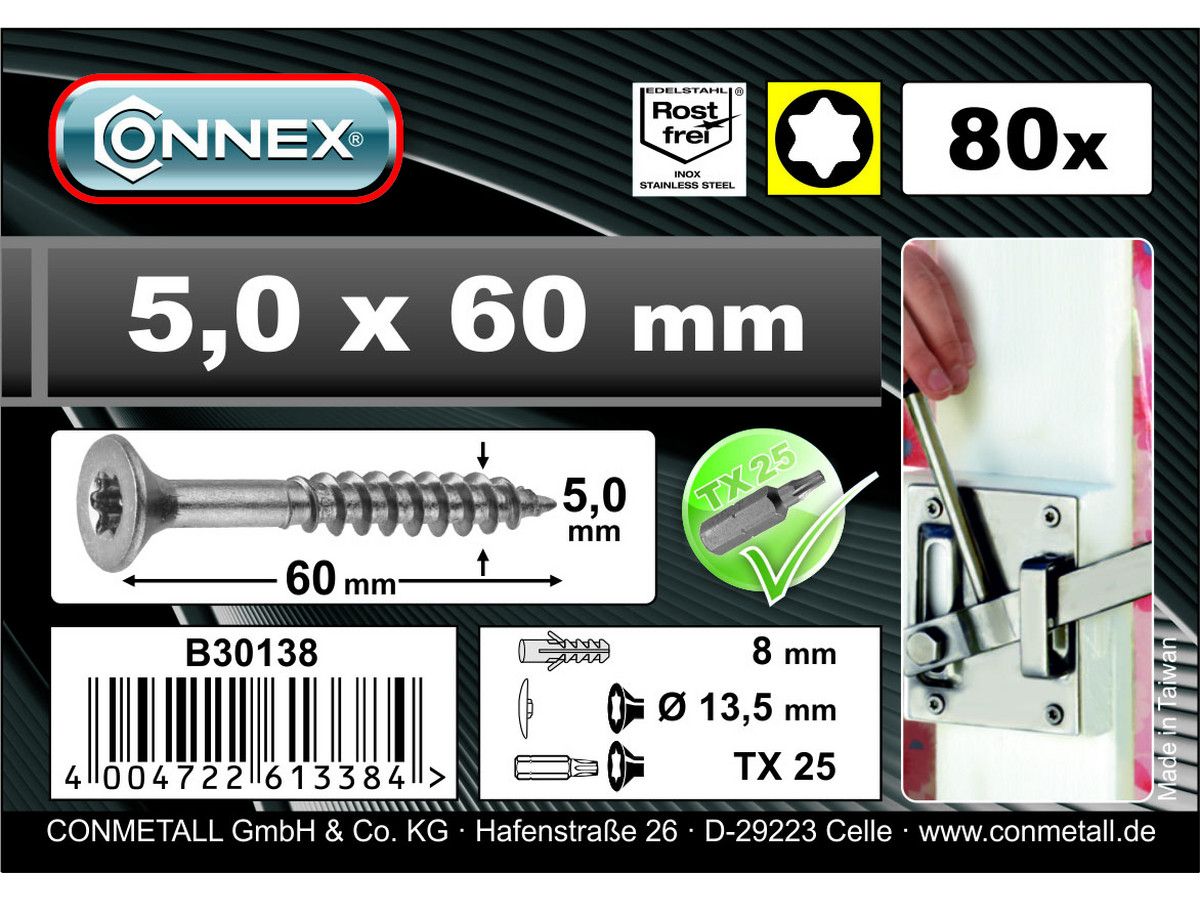 80x-connex-schrauben-tx-50-x-60-mm
