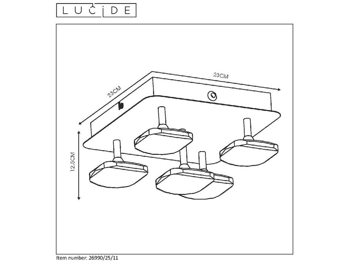 lucide-plafondspot-hana-5x-led