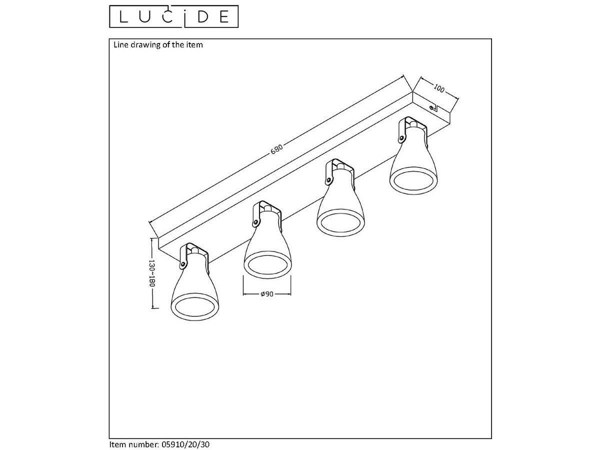 lucide-concri-led-leiste-4x-gu10