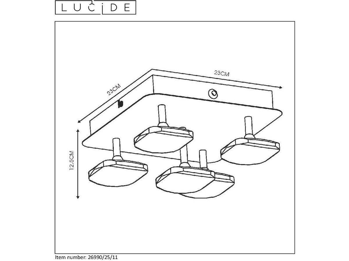 lucide-plafondspot-hana-5x-led