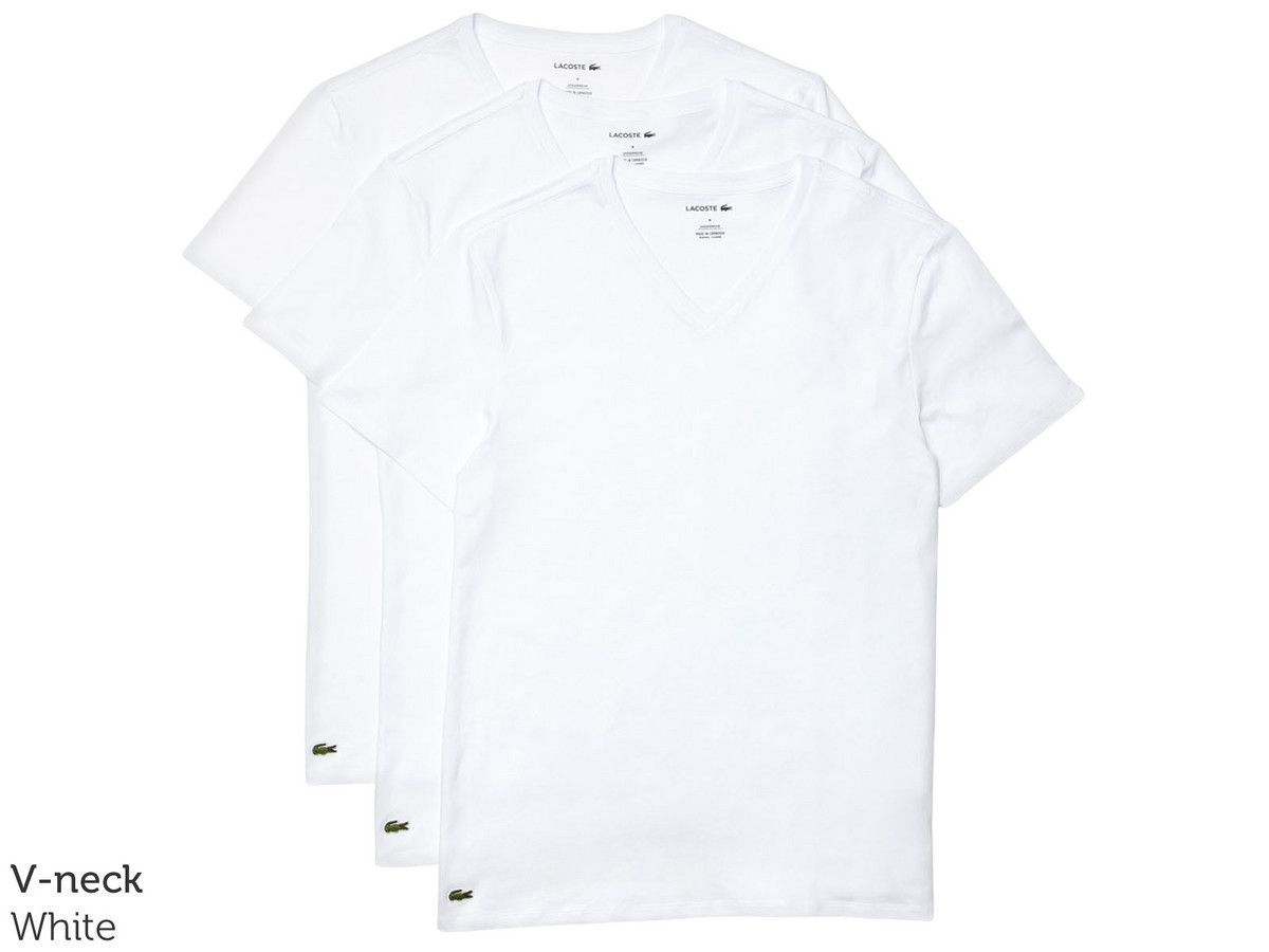 3x-lacoste-t-shirt-rond-of-v-hals