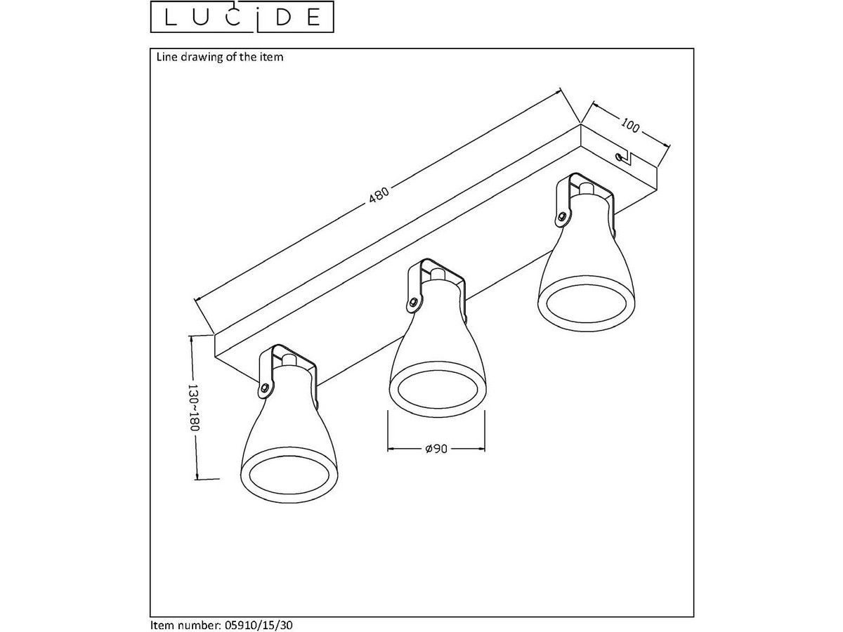 lucide-concri-led-leiste-3x-gu10