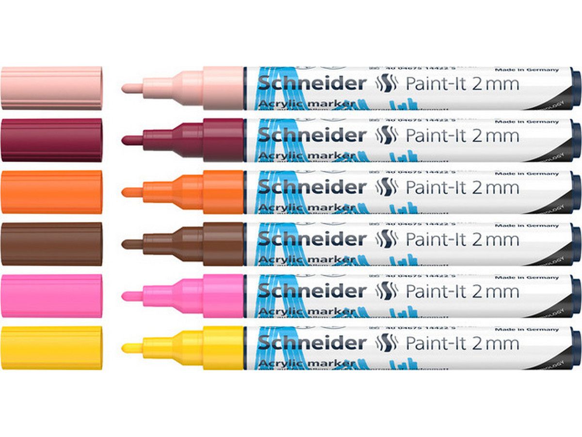 6x-schneider-paint-it-acrylverfstift-2-mm