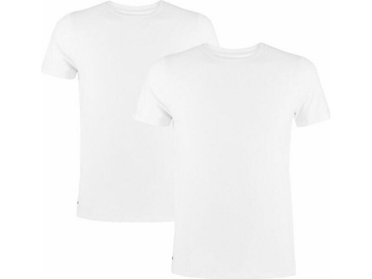 2x-lacoste-basic-t-shirt-ronde-of-v-hals