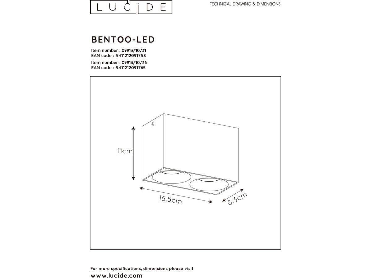lucide-opbouwspot-bentoo-2x-gu10