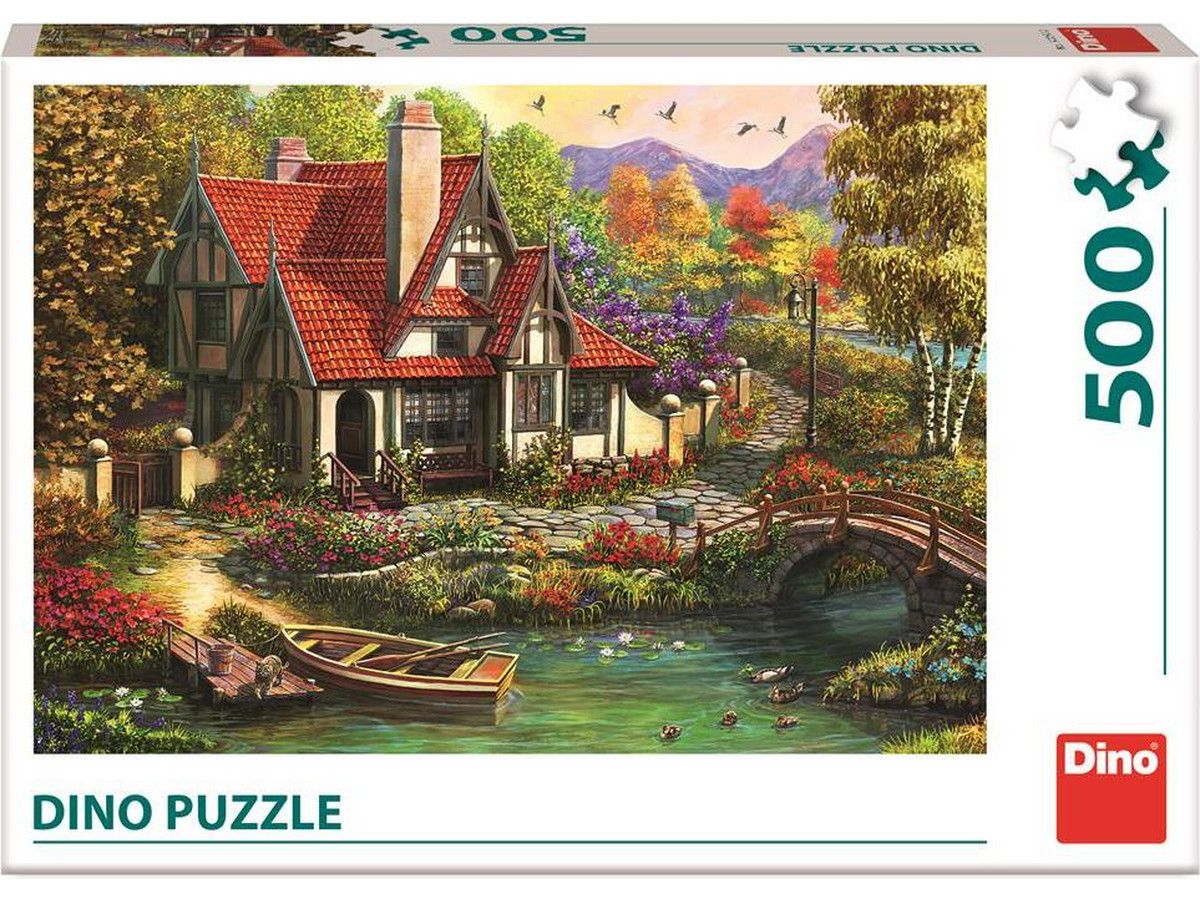 puzzle-dino-domek-nad-jeziorem-500-elem