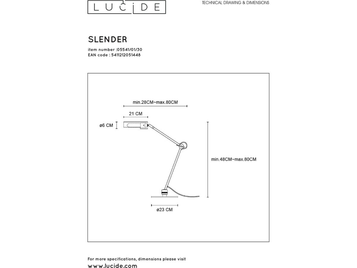 lucide-slender-tafellamp-e27-23-cm