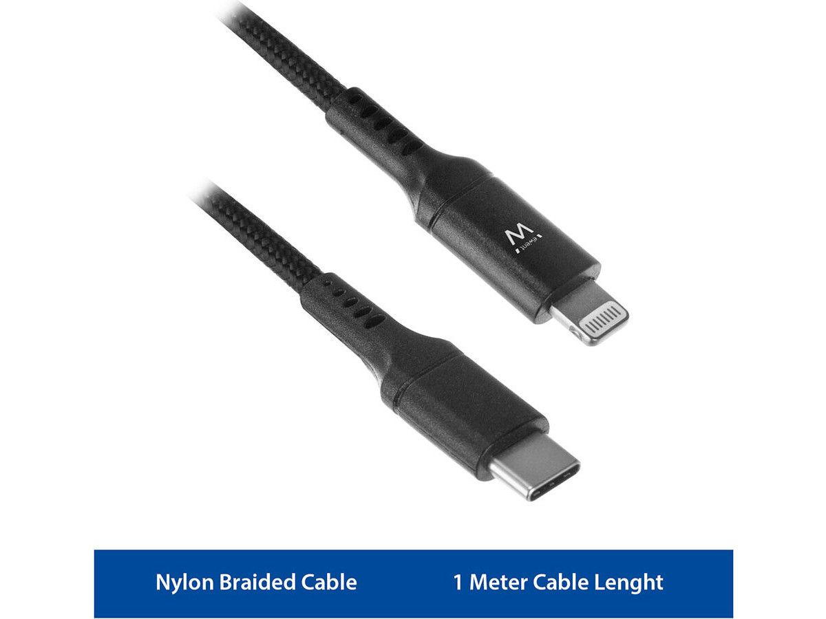 ewent-1m-lightning-usb-c-kabel