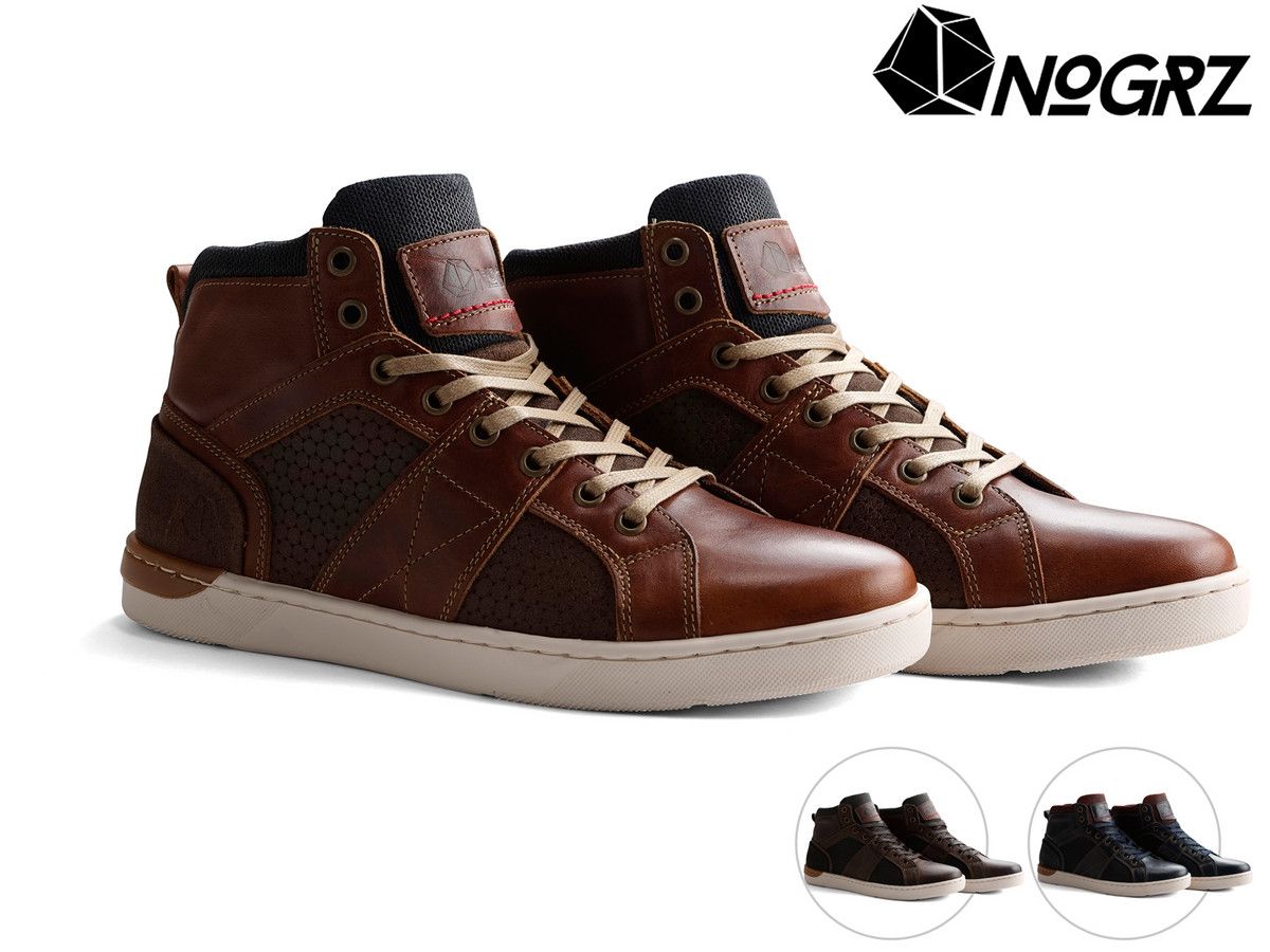 nogrz-lda-vinci-leren-sneakers-dark-brown