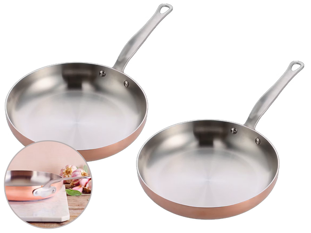 2x patelnia Mauviel 1830 RVS | Ø 24 cm